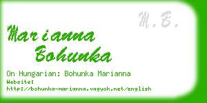 marianna bohunka business card